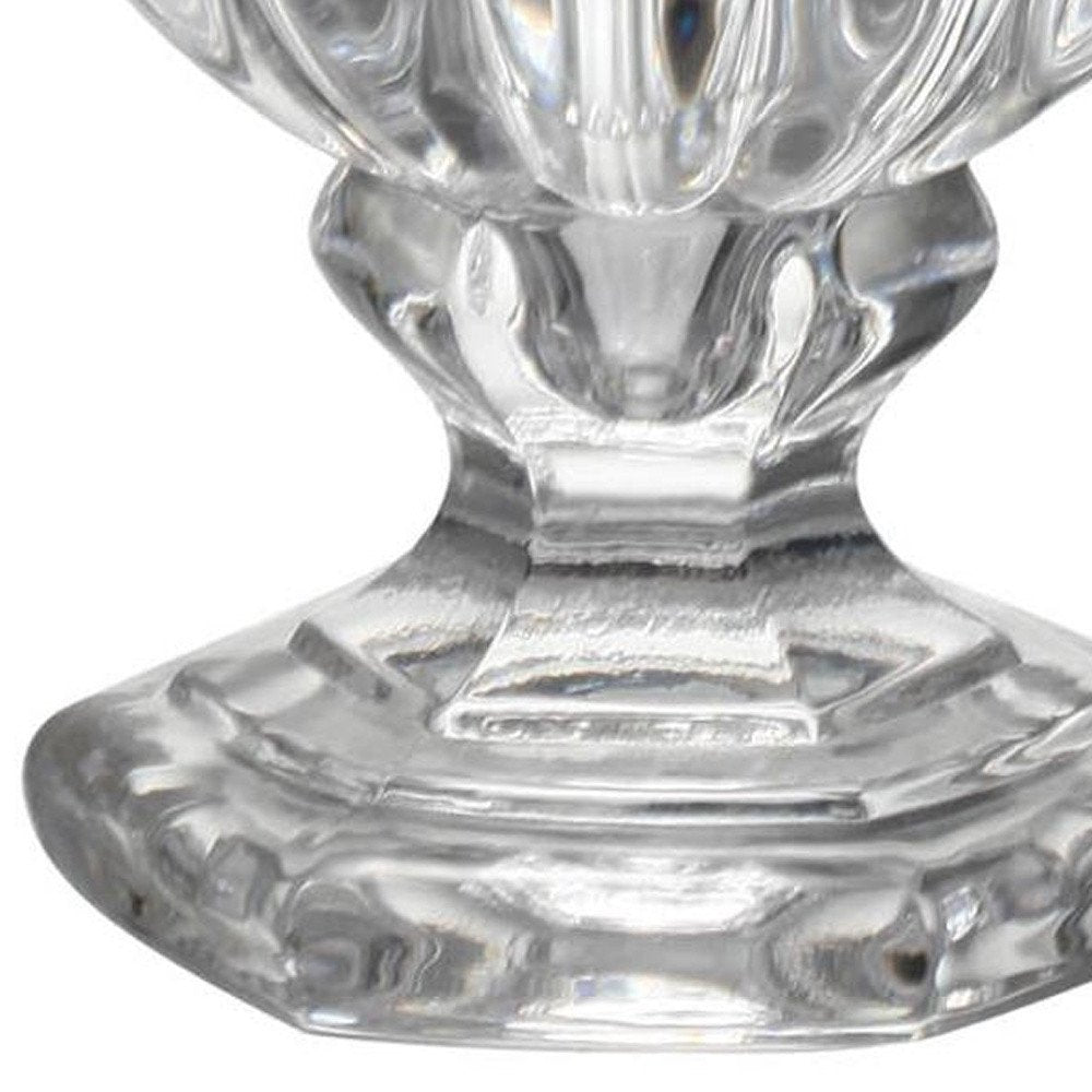 Set of Two Clear Glass Urn Table Vases HomeRoots