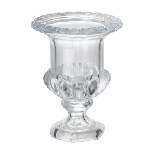 Set of Two Clear Glass Urn Table Vases HomeRoots