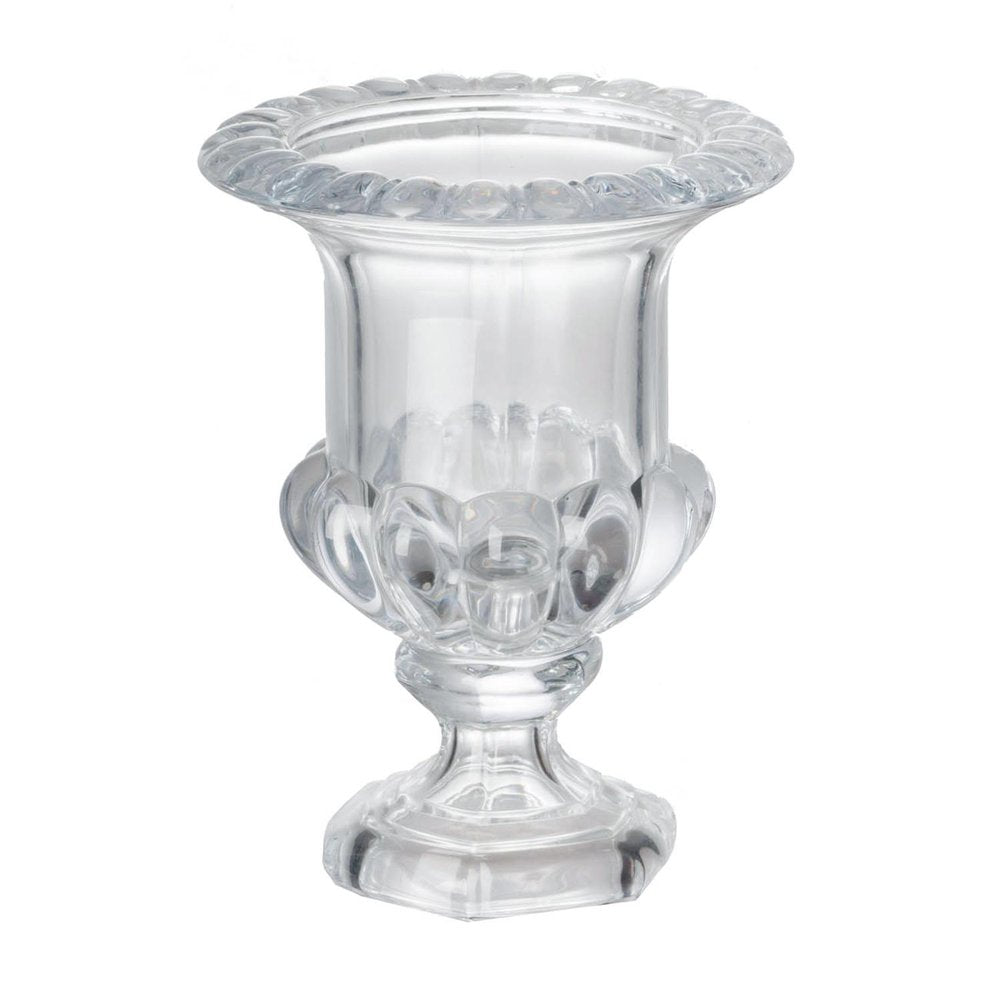 Set of Two Clear Glass Urn Table Vases HomeRoots