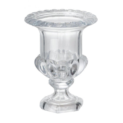 Set of Two Clear Glass Urn Table Vases HomeRoots
