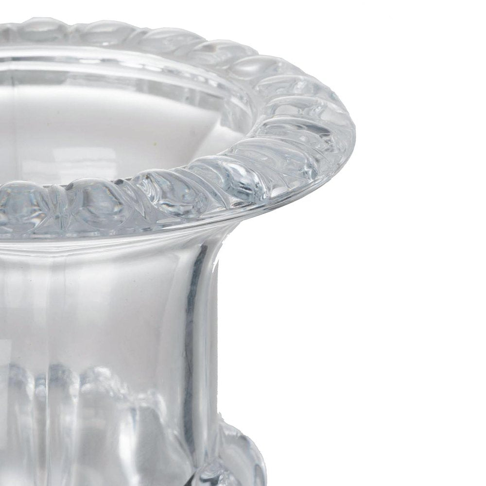 Set of Two Clear Glass Urn Table Vases HomeRoots