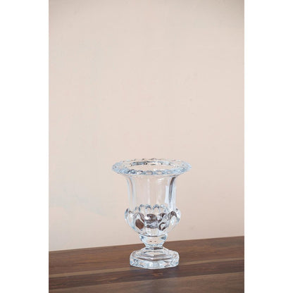 Set of Two Clear Glass Urn Table Vases HomeRoots