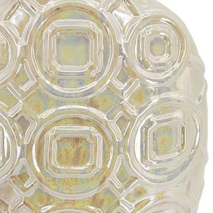 20" Cream Geometric Ceramic Bud Table Vase HomeRoots