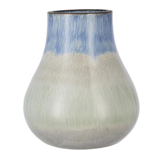 10" Blue And Gray Ombre Ceramic Round Table Vase HomeRoots