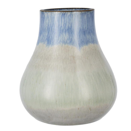 10" Blue And Gray Ombre Ceramic Round Table Vase HomeRoots