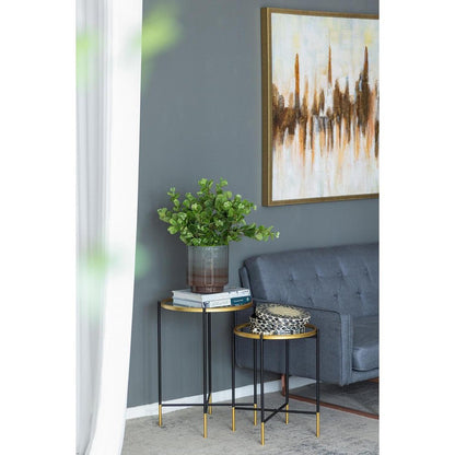 9" Gray And Brown Ombre Glass Round Table Vase HomeRoots