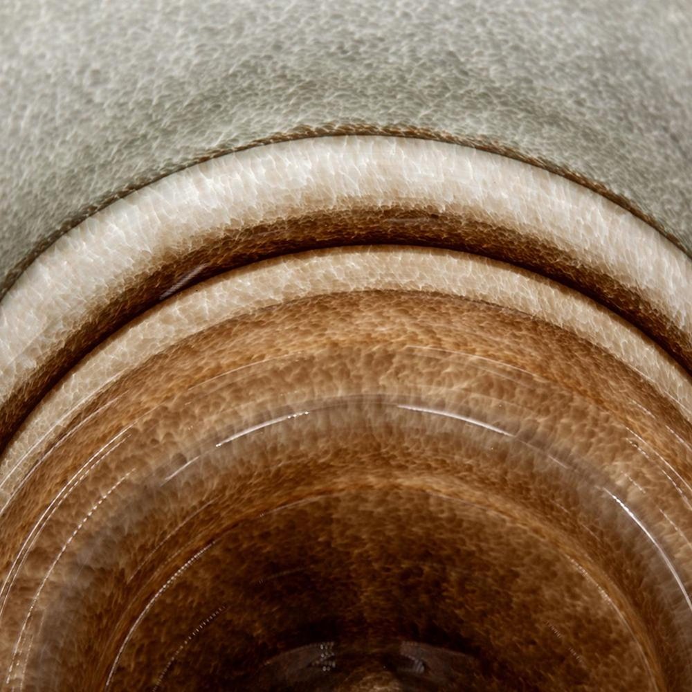 9" Gray And Brown Ombre Glass Round Table Vase HomeRoots
