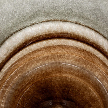 9" Gray And Brown Ombre Glass Round Table Vase HomeRoots