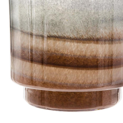 9" Gray And Brown Ombre Glass Round Table Vase HomeRoots