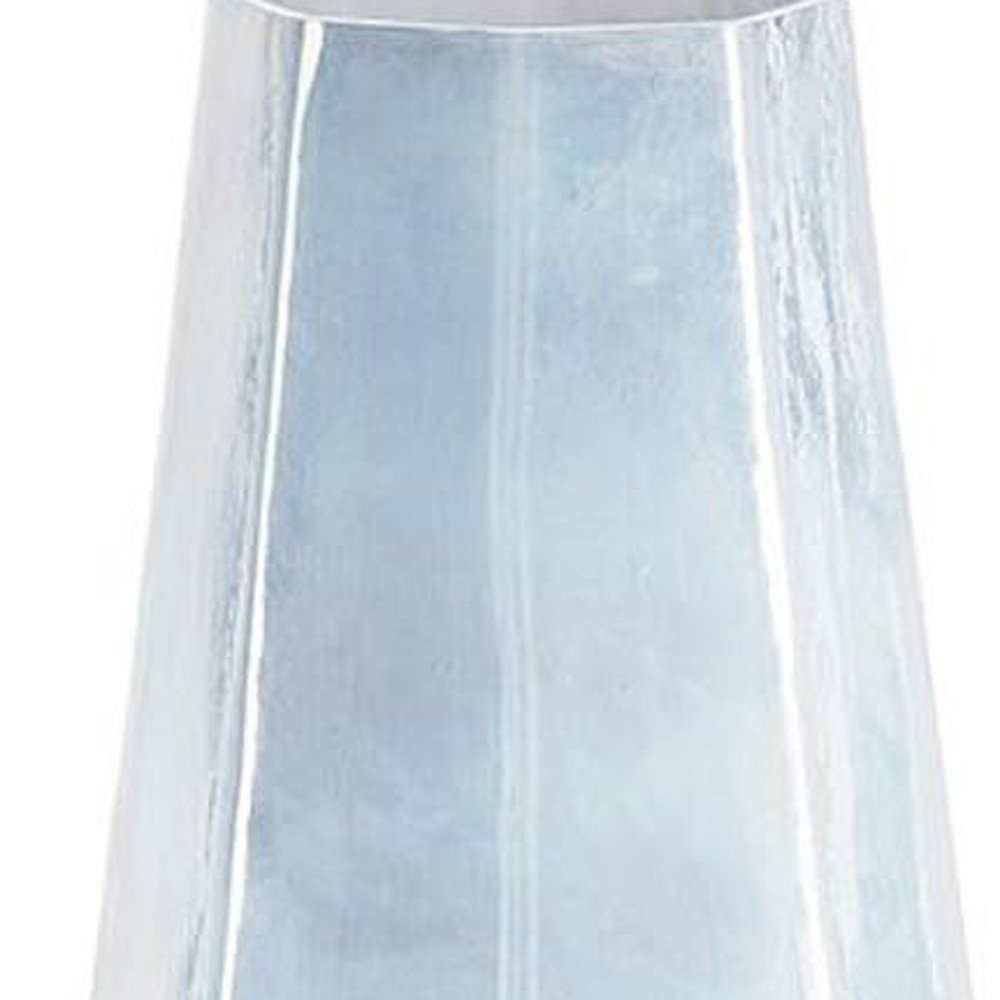 20" Blue And Opal Glass Cylinder Table Vase HomeRoots
