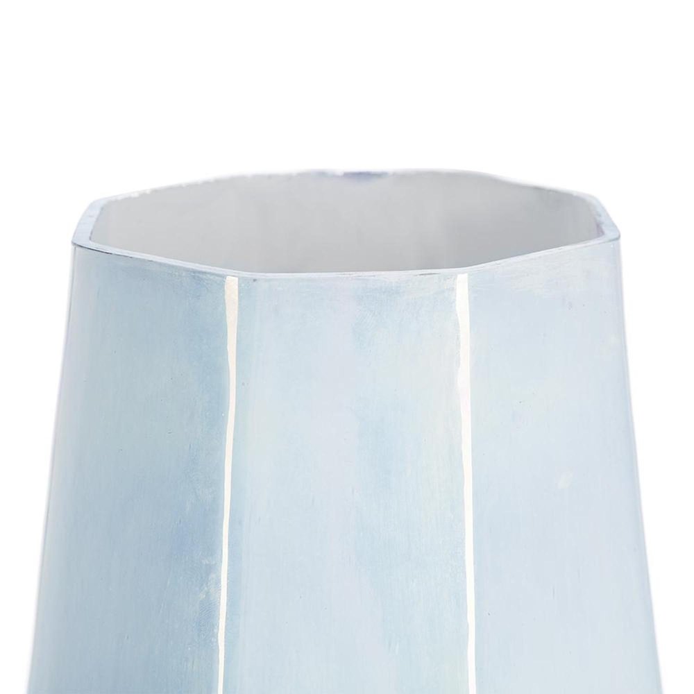 20" Blue And Opal Glass Cylinder Table Vase HomeRoots
