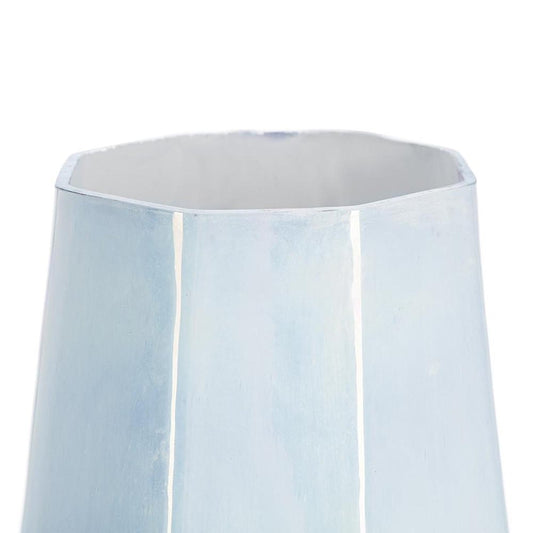 20" Blue And Opal Glass Cylinder Table Vase HomeRoots