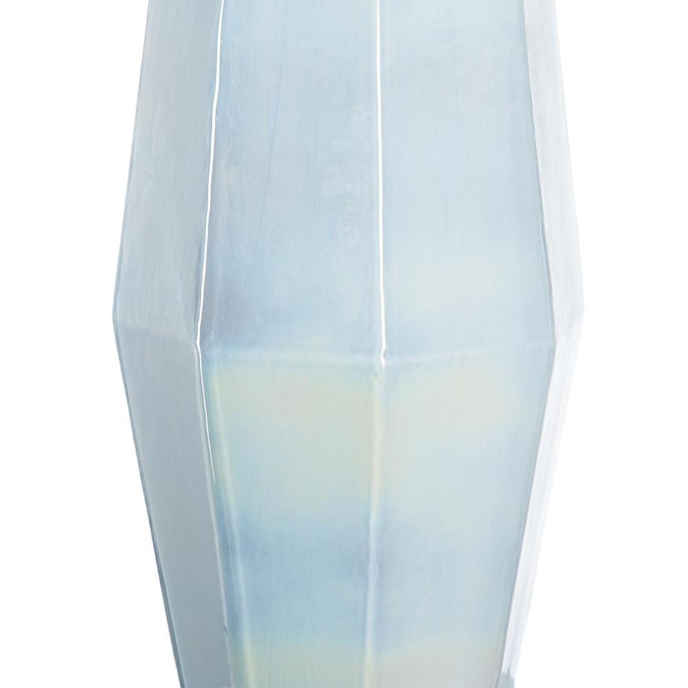 20" Blue And Opal Glass Cylinder Table Vase HomeRoots