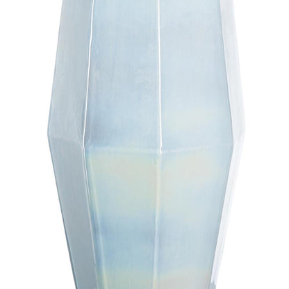 20" Blue And Opal Glass Cylinder Table Vase HomeRoots