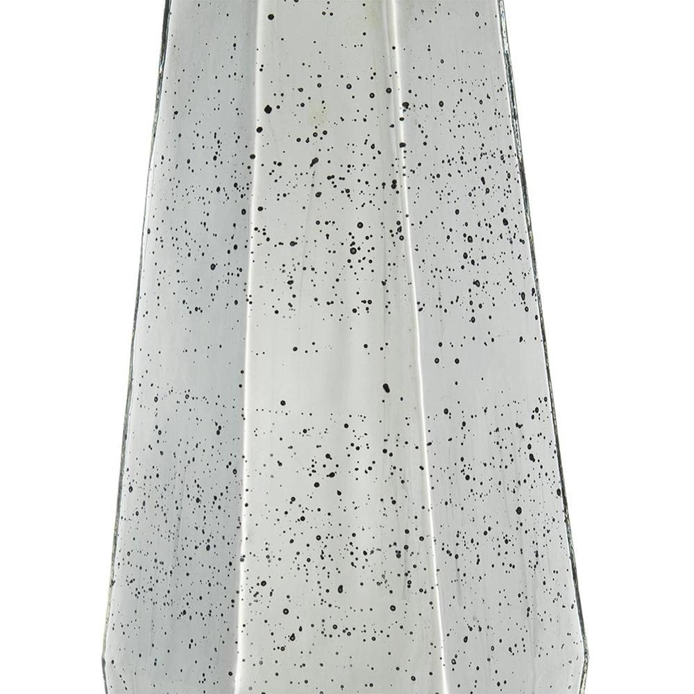 20" Antiqued Silver Glass Cylinder Table Vase HomeRoots