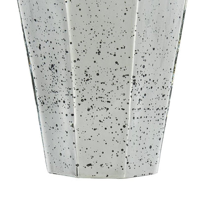 20" Antiqued Silver Glass Cylinder Table Vase HomeRoots