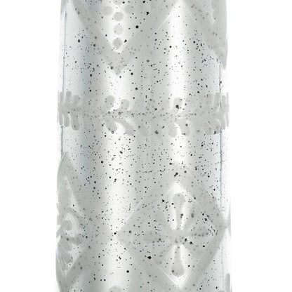 30" Antiqued Silver Floral Glass Bottle Table Vase HomeRoots