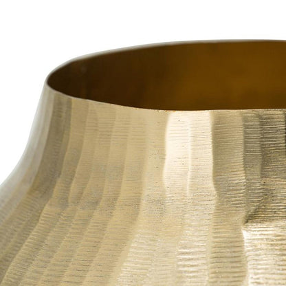 9" Gold Hammered Aluminum Round Table Vase HomeRoots