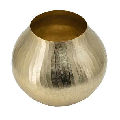9" Gold Hammered Aluminum Round Table Vase HomeRoots