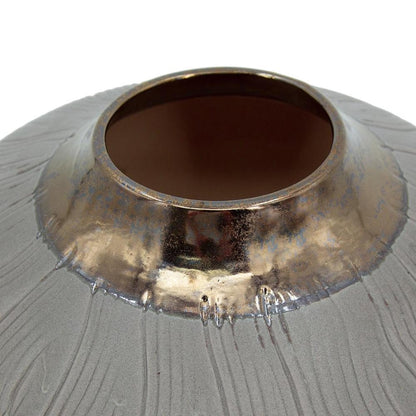 7" Bronze And Gray Ceramic Round Table Vase HomeRoots