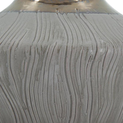7" Bronze And Gray Ceramic Round Table Vase HomeRoots