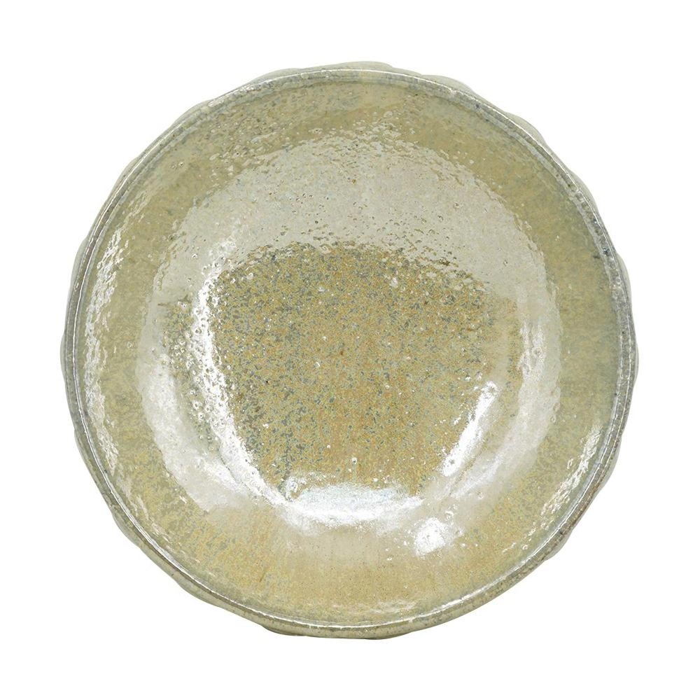 10" Gray Ceramic Round Pedestal Centerpiece Bowl HomeRoots
