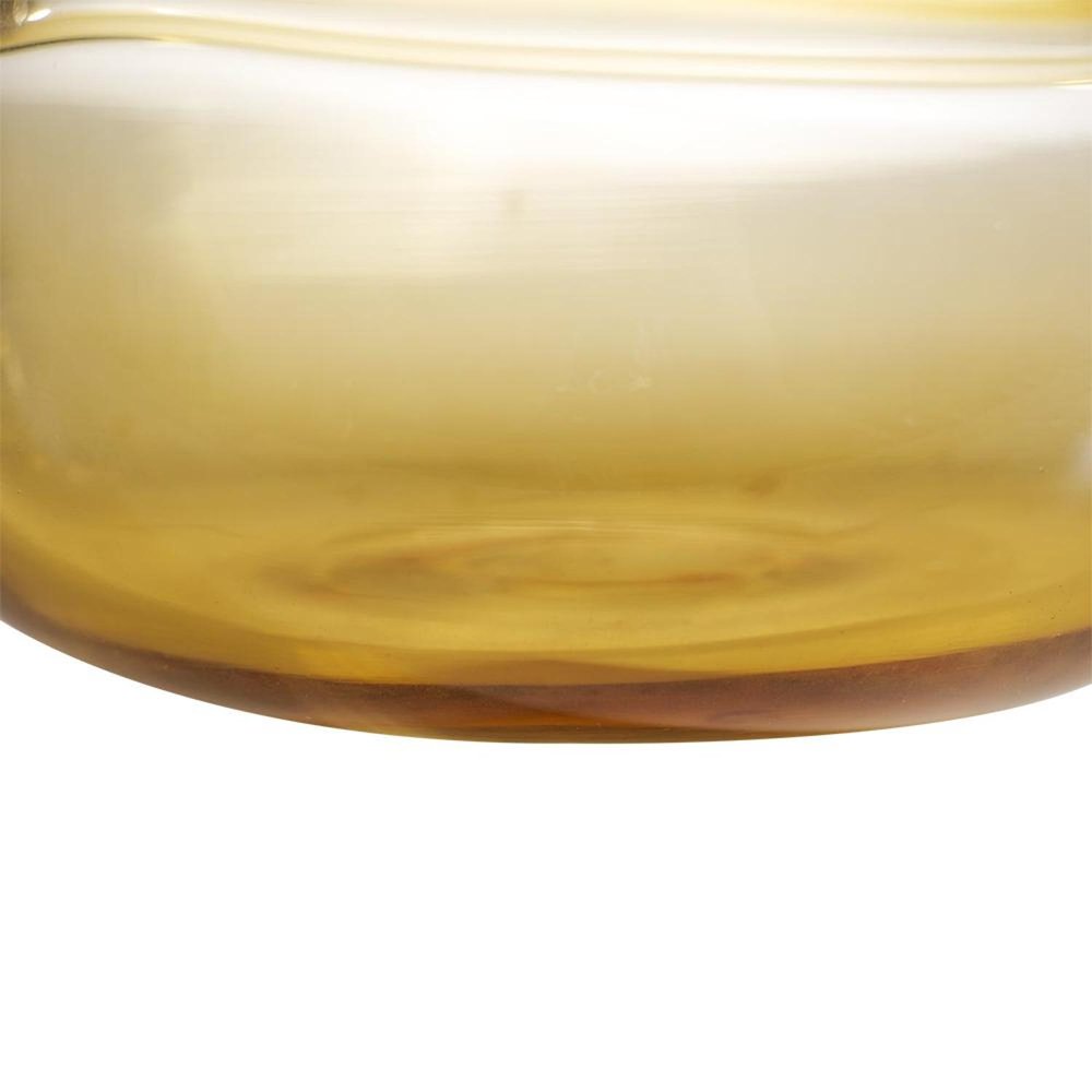9" Clear And Brown Ombre Glass Round Table Vase HomeRoots