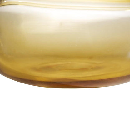 9" Clear And Brown Ombre Glass Round Table Vase HomeRoots