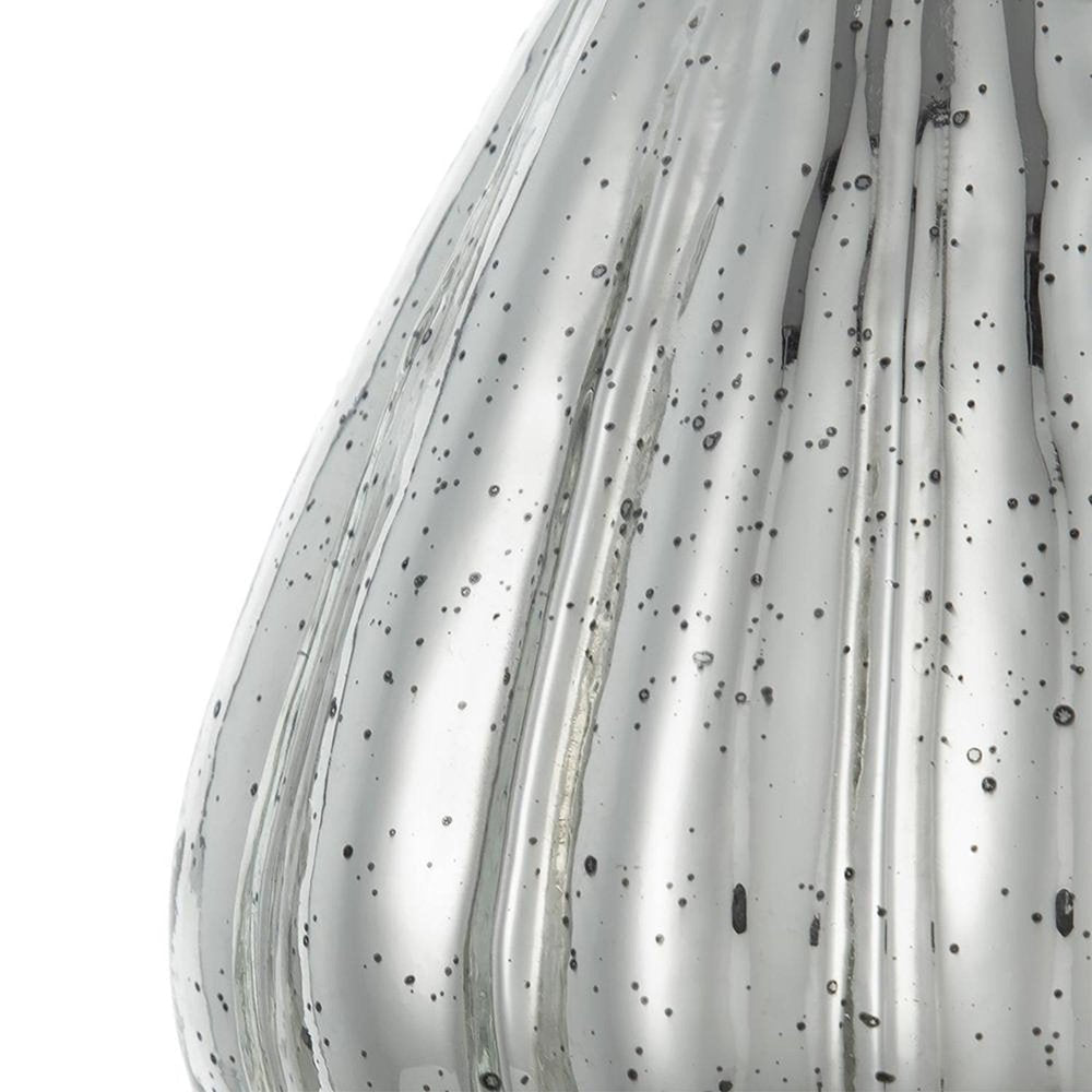 10" Antiqued Silver Glass Round Table Vase HomeRoots