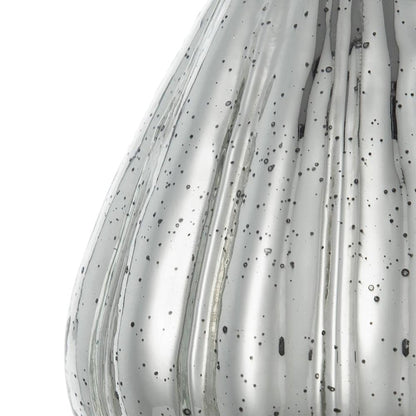 10" Antiqued Silver Glass Round Table Vase HomeRoots