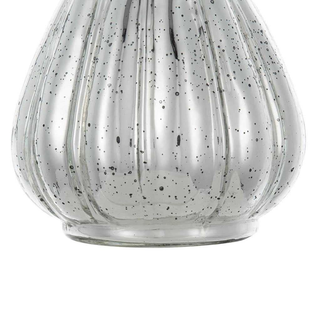 10" Antiqued Silver Glass Round Table Vase HomeRoots