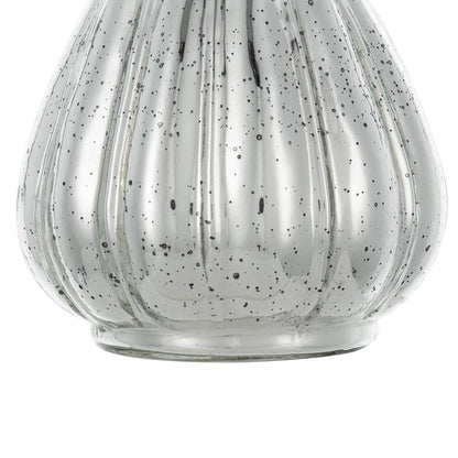 10" Antiqued Silver Glass Round Table Vase HomeRoots