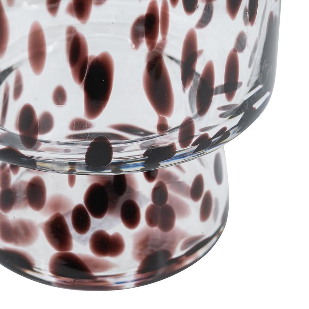 10" Amber And Clear Abstract Glass Cylinder Table Vase HomeRoots