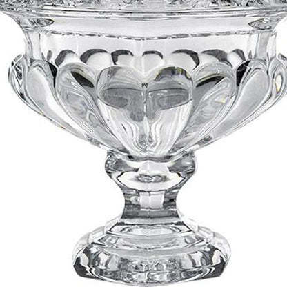 Set of Two Clear Glass Round Bowl Table Vases HomeRoots