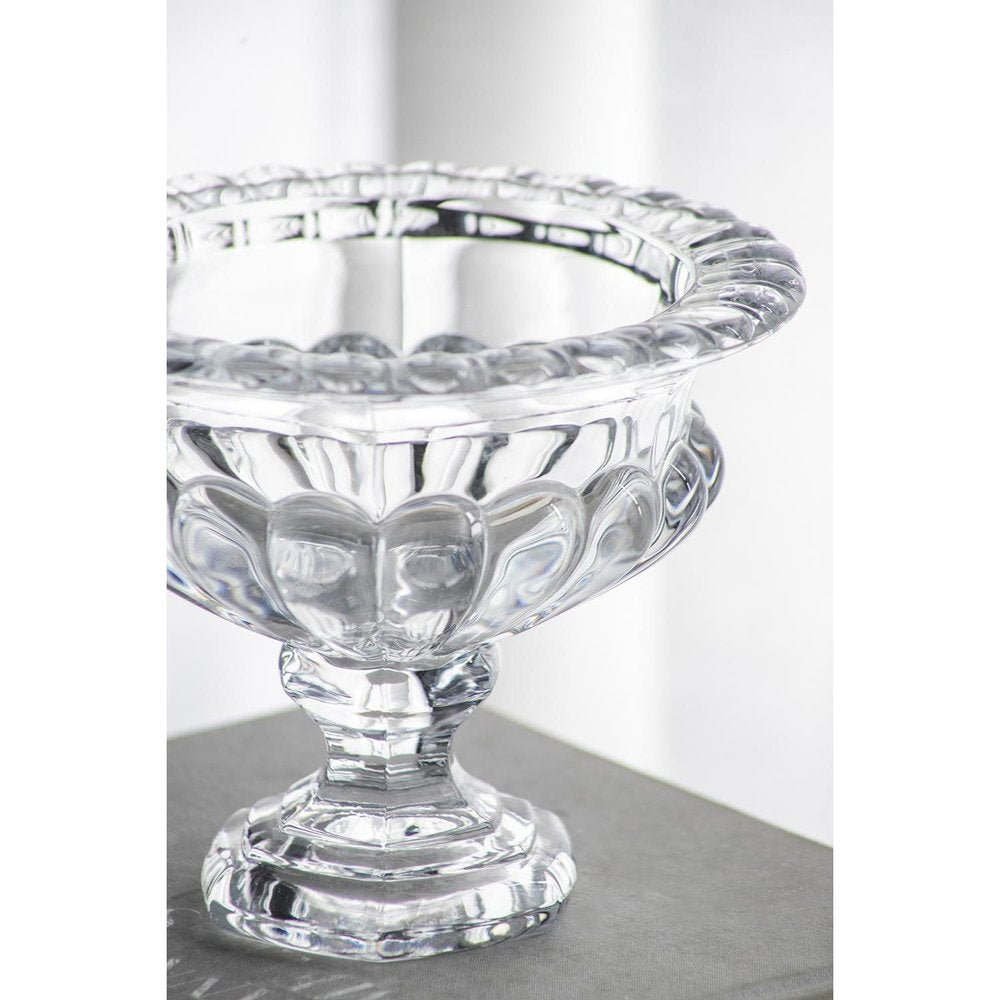 Set of Two Clear Glass Round Bowl Table Vases HomeRoots
