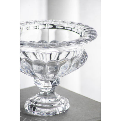 Set of Two Clear Glass Round Bowl Table Vases HomeRoots