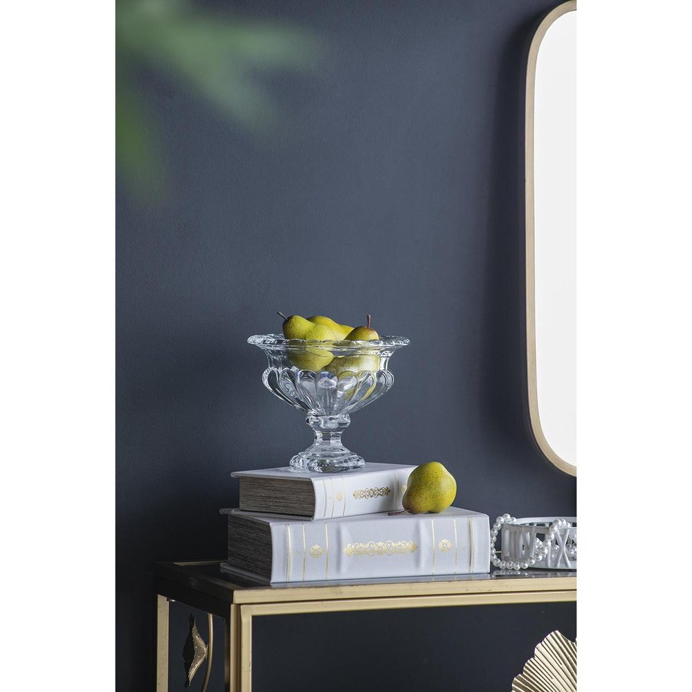 Set of Two Clear Glass Round Bowl Table Vases HomeRoots