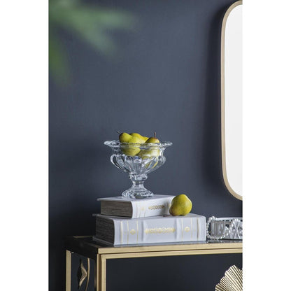 Set of Two Clear Glass Round Bowl Table Vases HomeRoots