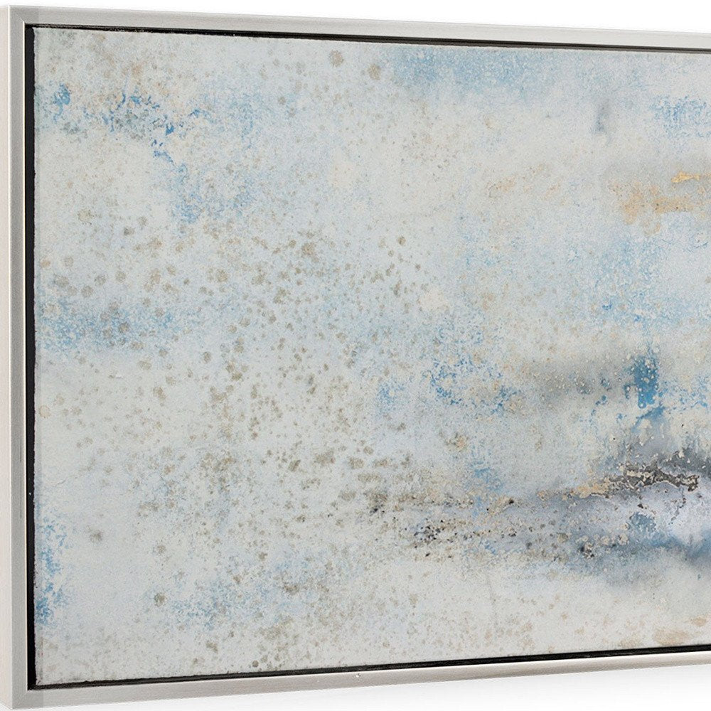 Subtle Transition Hand Painted Silver Floater Frame Wall Art HomeRoots