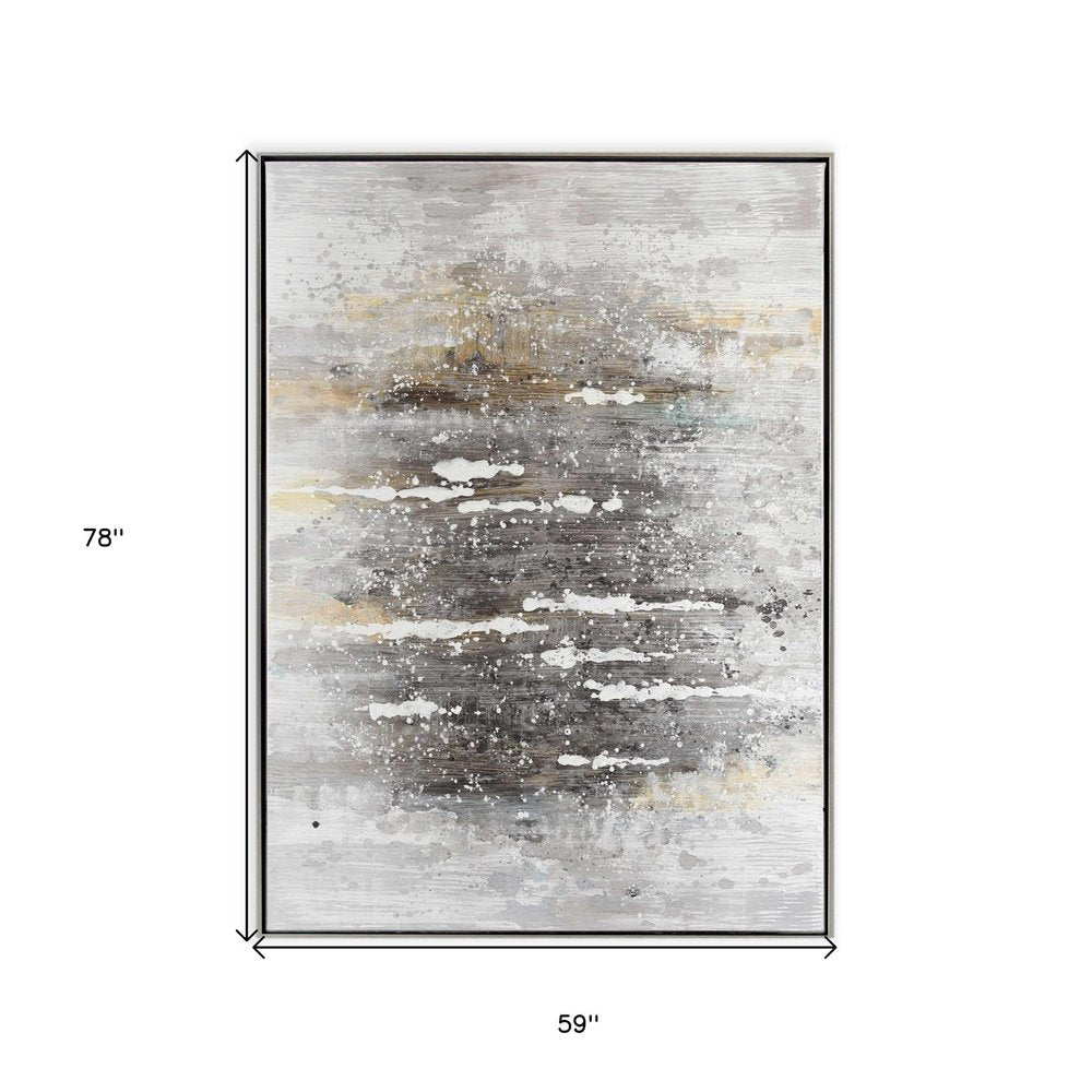 Feedback Hand Painted Silver Floater Frame Wall Art — view 4