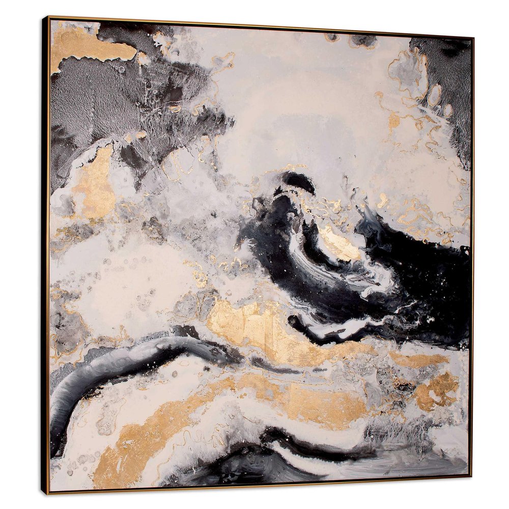 Faction Hand Painted Gold Floater Frame Wall Art — view 1