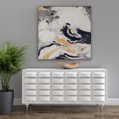 Faction Hand Painted Gold Floater Frame Wall Art HomeRoots