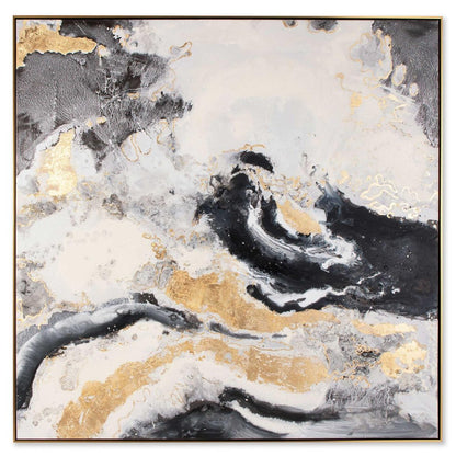 Faction Hand Painted Gold Floater Frame Wall Art HomeRoots