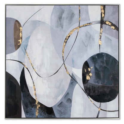 Graphite Hand Painted Black Floater Frame Wall Art HomeRoots