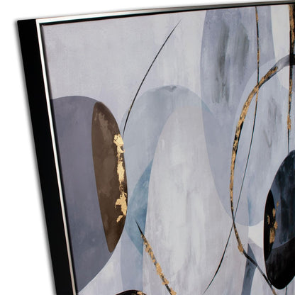 Graphite Hand Painted Black Floater Frame Wall Art HomeRoots