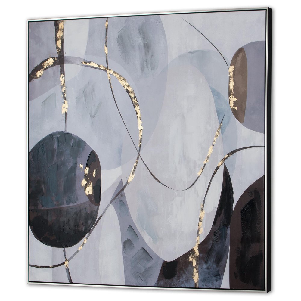 Graphite Hand Painted Black Floater Frame Wall Art HomeRoots