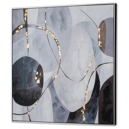 Graphite Hand Painted Black Floater Frame Wall Art HomeRoots