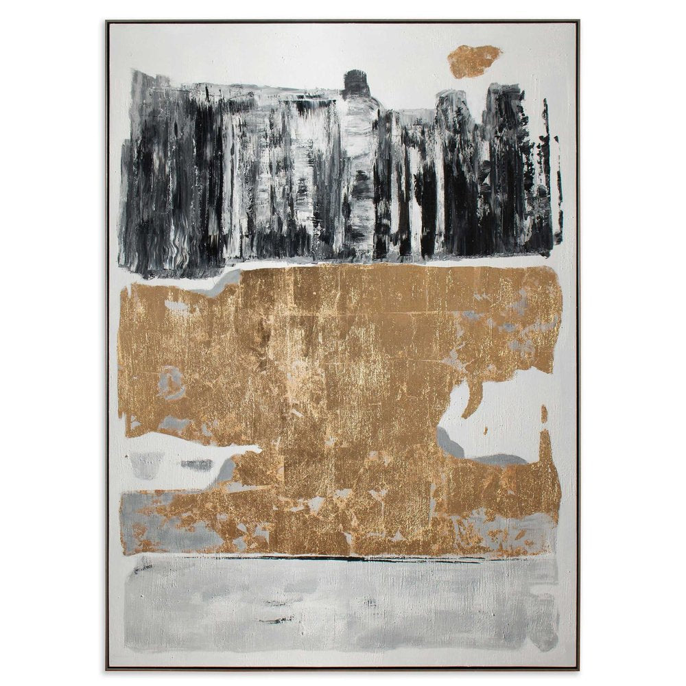 Allurement Hand Painted Black Floater Frame Wall Art — view 2
