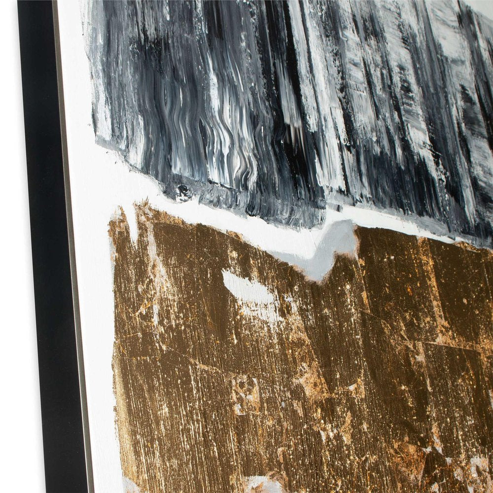 Allurement Hand Painted Black Floater Frame Wall Art HomeRoots