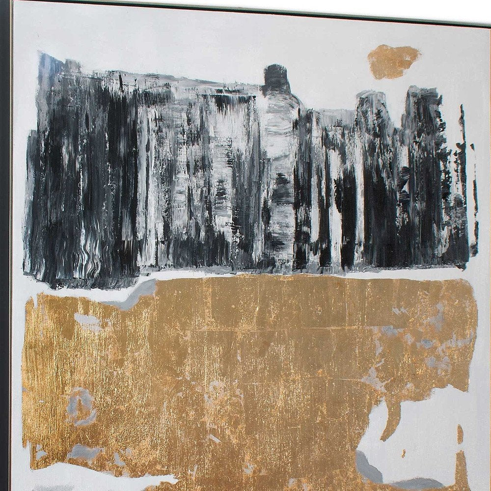 Allurement Hand Painted Black Floater Frame Wall Art HomeRoots